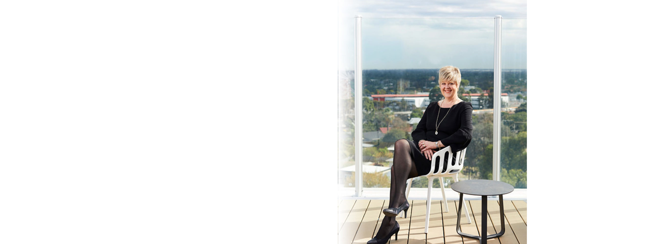 Professor Susan O’Neill seated outside